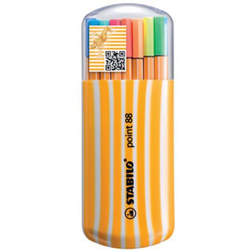 Feutre à Pointe Fine Point 88 Étui Rayé Fluo De 20