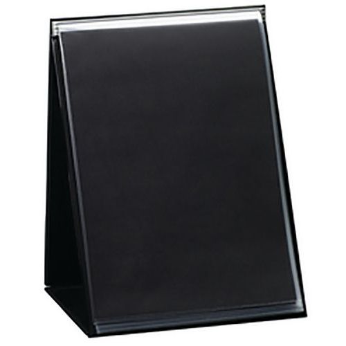 Chevalet de table A4 noir - 20 pochettes - Capacité 40 vues - Polypropylène - Classement et archivage