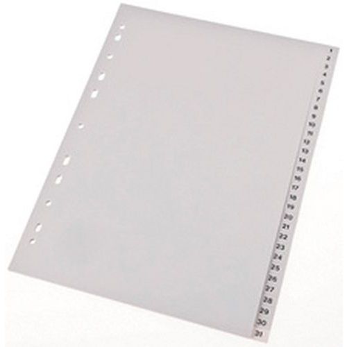 Intercalaires En Plastique Numériques A4