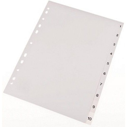 Intercalaires En Plastique Numériques A4