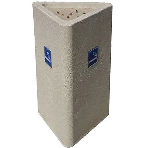 Procity - Cendrier Trifacio Béton Gris 7L - 75cm Hauteur - Robuste et Durable