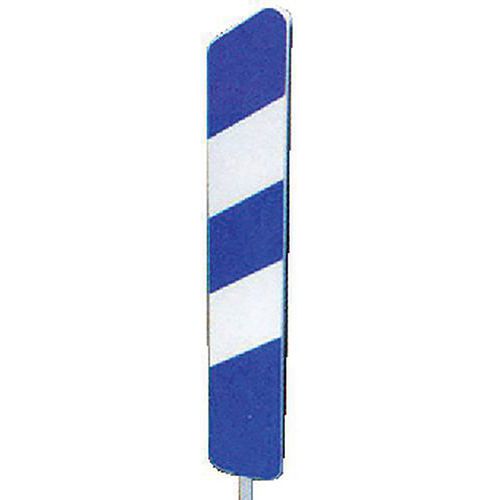 Balise d'obstacle J13 gauche double face - Signalisation routière classe 2 - Résine - 120x25 cm