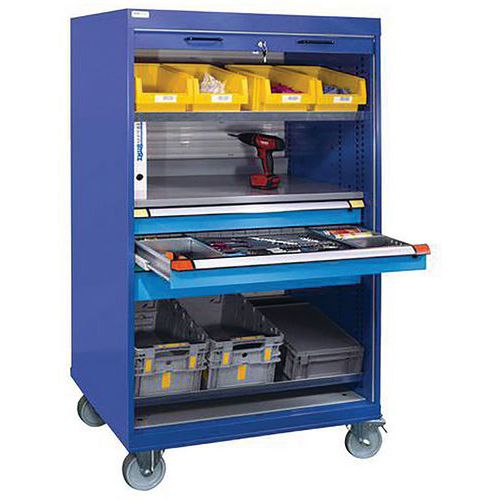 Armoire à Rideau Mobile H1813yb1005xt691 Mm Bleu Pigeon