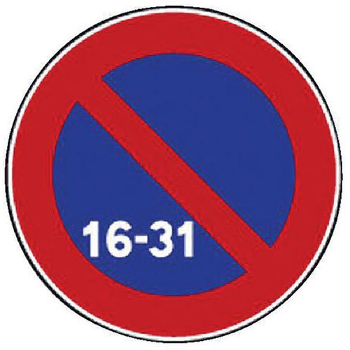 Panneau Interdiction Stationnement Rond Ø 85cm Classe 1 Résine B6a3 - Voirie Durable