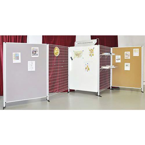 Ulmann - Grille d'exposition Harmony sur pieds - Rouge 172x122 cm - 83% recyclé, 5 ans garantie