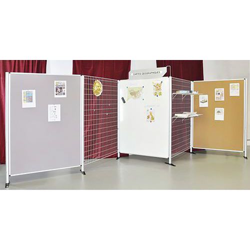 Ulmann - Grille d'exposition Harmony sur pieds - 172x122 cm Gris - 83% recyclé, 5 ans garantie