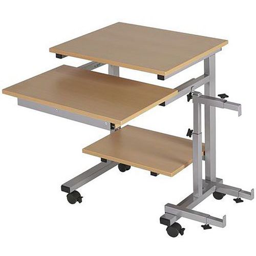 MBA - Poste compact Mira 60cm Gris/Anthracite - Acier - 78x60x80cm - Éco-responsable