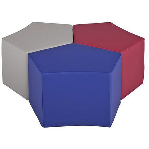 Ensemble 3 Poufs Arpège Accueil End/pvc Floral Assortis