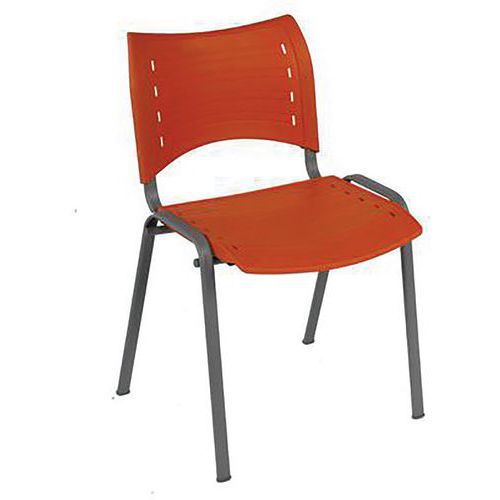 Chaise Brady Piètement Alu Assise/dossier Orange