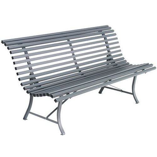 Banc Louisiane Acier L 200 Cm Gris Orage