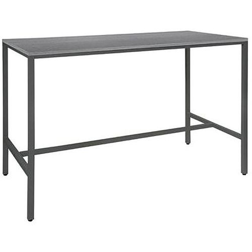 Mange Debout Loki 140x60 Cm Piét. Noir Plateau Gris Cendre
