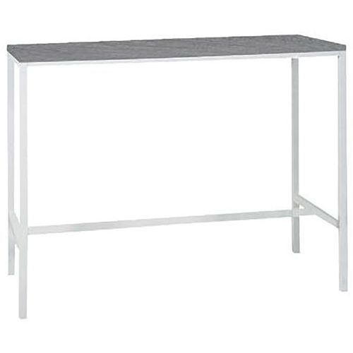 Mange Debout Loki 160x80 Cm Piét. Blanc Plateau Gris Cendre