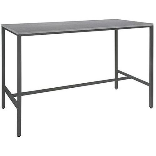 Mange Debout Loki 160x80 Cm Piét. Noir Plateau Gris Cendre