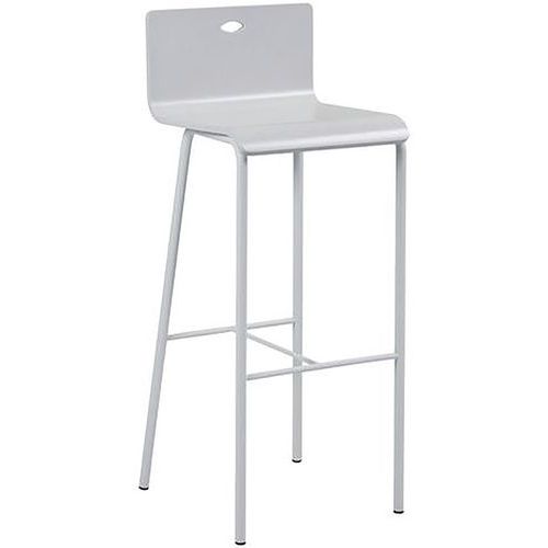 Tabouret Haut Smart Blanc - Piètement Gris