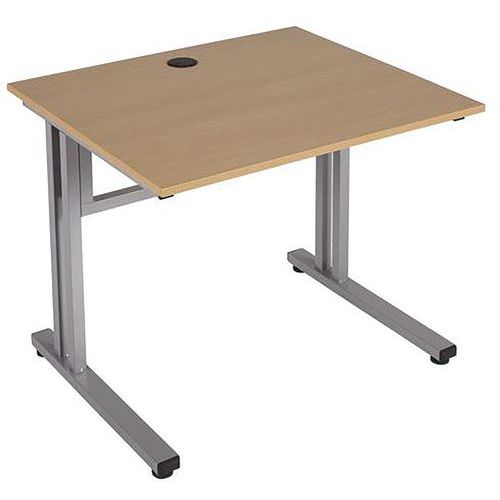 MBA - Poste Open Long 80 cm Hêtre/Alu - 72 cm Hauteur - Éco-responsable