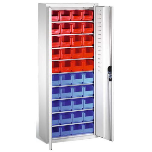 Armoire avec bacs à bec - 40 bacs et 9 tablettes - CP