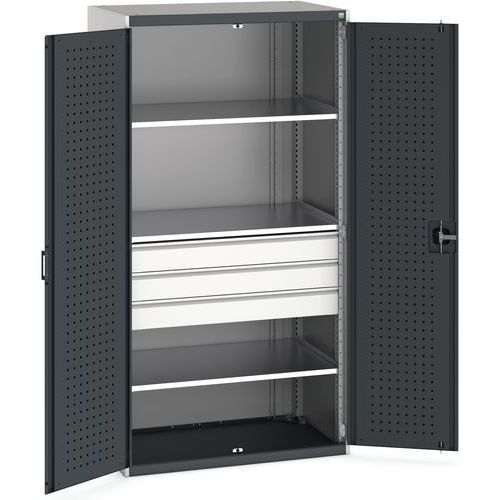 Bott 1 Armoire D'atelier Perfo Bott Smf - Avec Tablettes + Tiroirs_bott