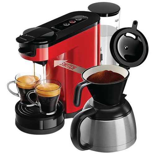 Cafetière À Café Et À Dosettes Senseo Hd6592/85 Switch Philips