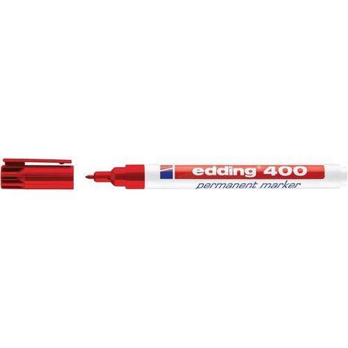Marqueur Edding 400 Rouge - Trait Largeur:1 Mm