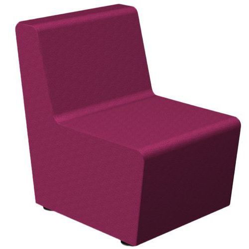 Sokoa - Chauffeuse 1 place Maldiv - Tissu Polyester Magenta - Espace Détente - Éco-responsable