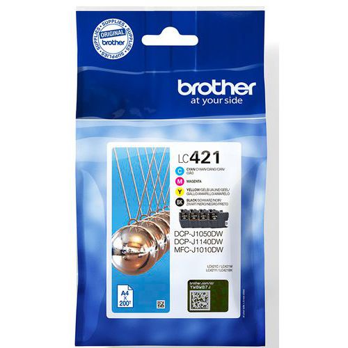 Brother - Pack 4 Cartouches d'encre standard - 200 pages - 4 couleurs - Jet d'encre