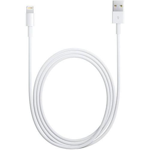 Câble Data Compatible 2m Pour Iphone 5 à 7+ Blanc Moxie