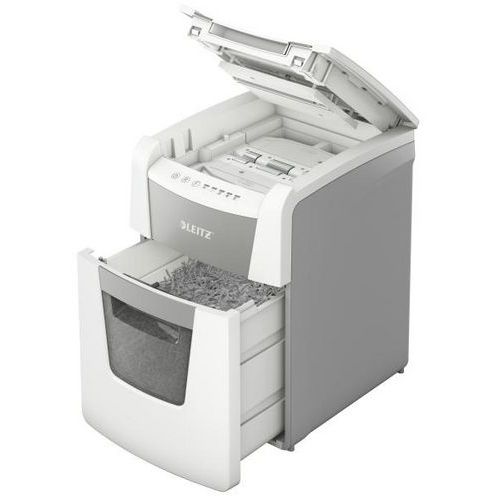 Leitz - Destructeur de documents IQ Auto+ Small Office 100 P5 - Sécurité P-5 - Chargement Automatique - 34L - Idéal Télétravail