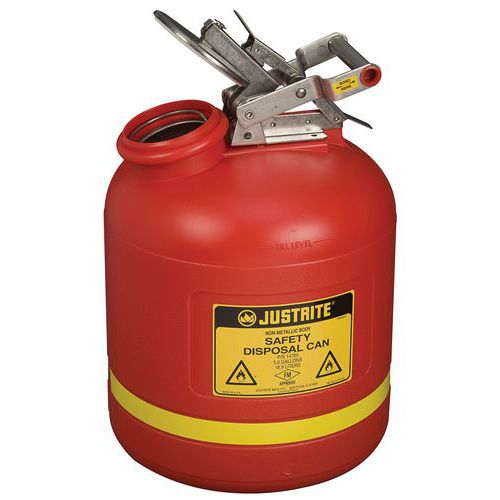 Bidon 19l Pe Rouge Liquide Inflammable / Corrosif