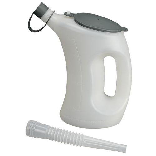 Broc Gradué Et Couvercle Fla Pe 1 L Blanc Translucide