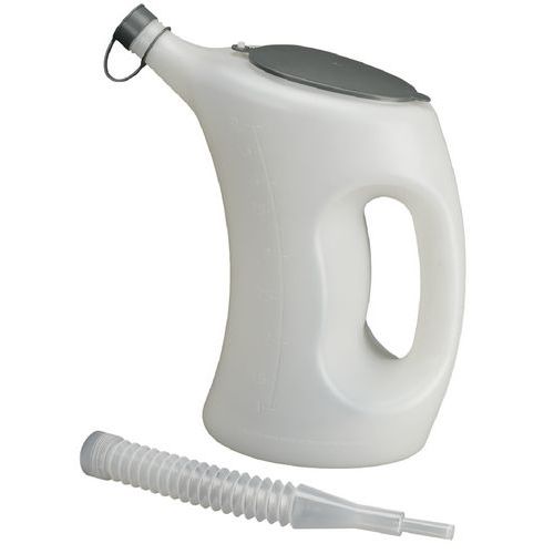 Broc Gradué Et Couvercle Fla Pe 5 L Blanc Translucide
