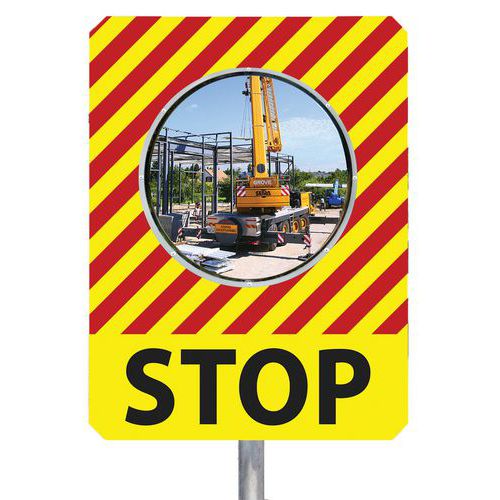 Miroir Provisoire Pour Chantier Avec Message Â« Stop Â»