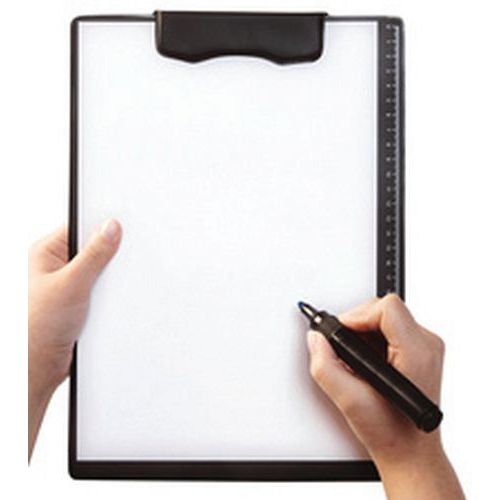 Porte-bloc magnétique A4 Noir - Fixation forte - Idéal bureau et atelier