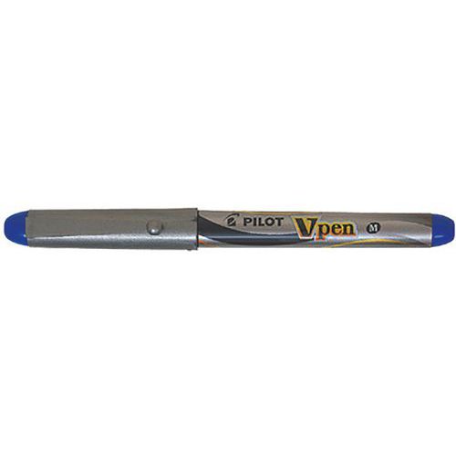 Stylo Plume V-pen Silver Bleu