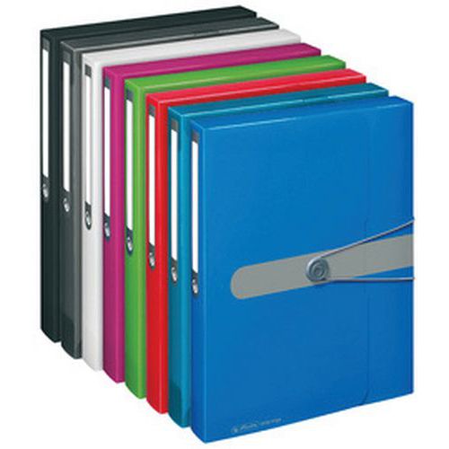 Boîte de classement Easy Orga To Go A4 Bleu Opaque Polypropylène 4 cm de dos - Classement et archivage pratique
