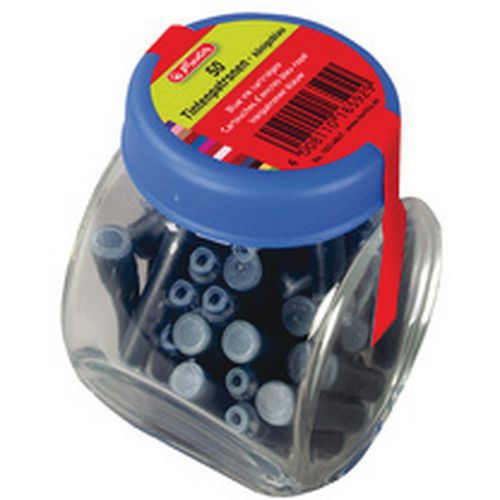 Cartouches Dencre Dans Un Flacon Bleu Royal