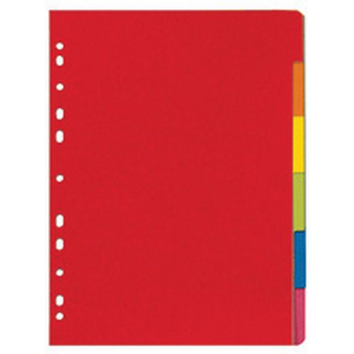 Intercalaires Carton Uni A4 Coloré 6 Positions