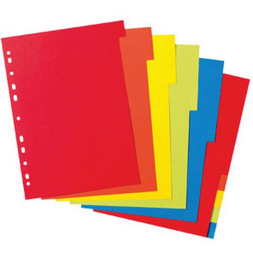 Intercalaires Carton Uni A4 Coloré10 Positions