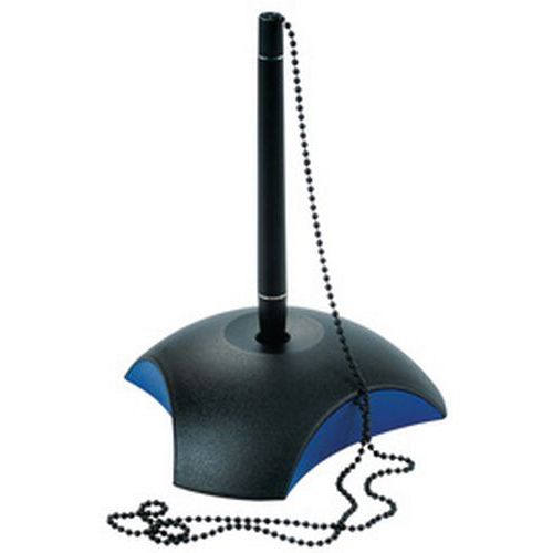 Stylo-bille Sur Socle Delta Plastique Noir/bleu