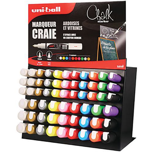 Marqueur Craie Chalk Présentoir De 63 Pièces