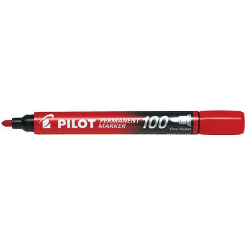 Marqueur Permanent 100 Pointe Ogive Rouge