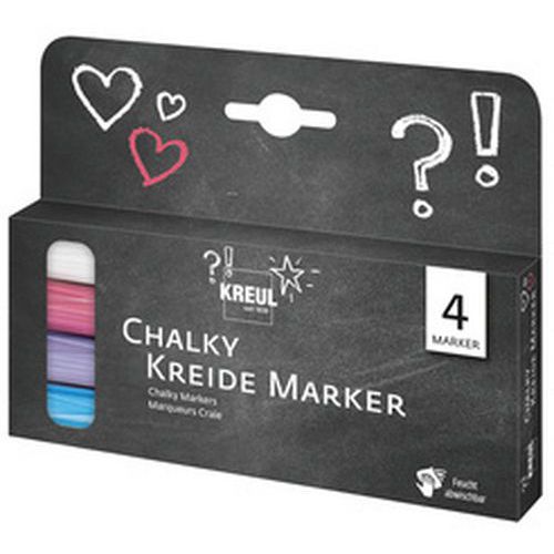 Marqueurs Craie Chalky Medium Kit De 4