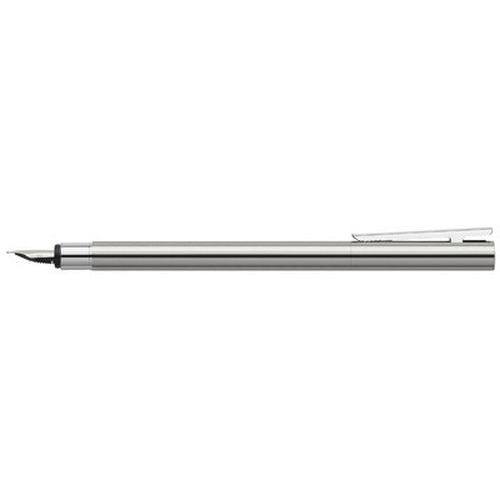 Stylo plume NEO Slim Acier Inox Argent Pointe Extra-fine - Écriture Précise et Élégante