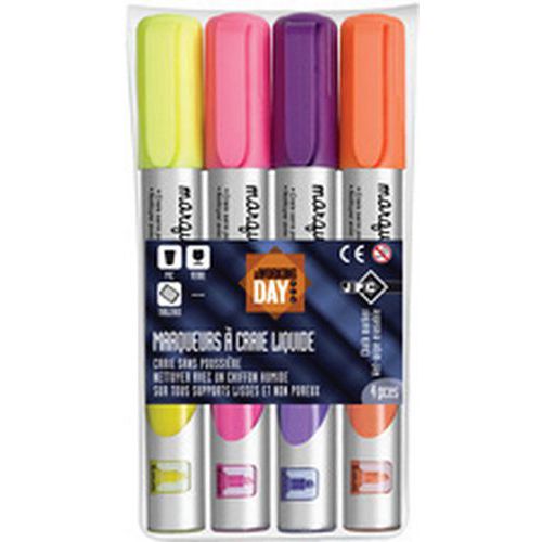 Marqueur Craie Pointe Ogive Set De 4 fun