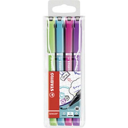 Feutre à Pointe Fine Sensor M Ã‰tui De 4 couleurs Design