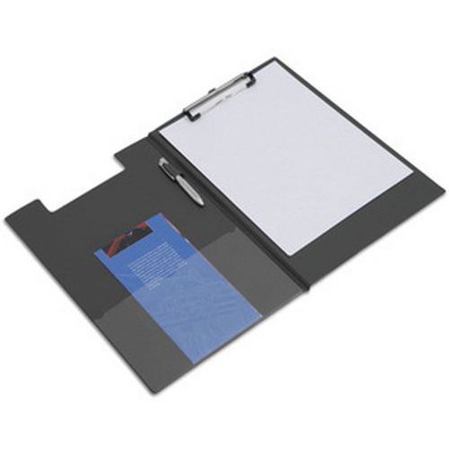 Pochette porte-bloc A4 plastifiée noire PVC - 230 x 34.5 cm - Idéale pour documents