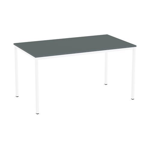 Table à manger Versys - Gris Foncé Blanc - 140x80x74,3 cm - Design Moderne et Robuste