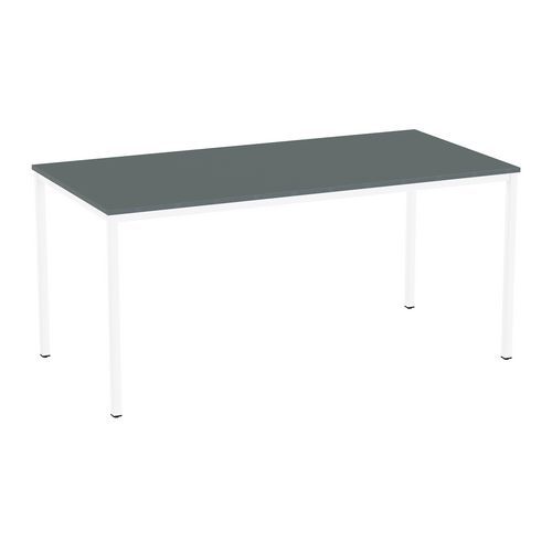 Table à manger Versys - Gris Foncé & Blanc - 160x80x74,3 cm - Design Moderne & Robuste
