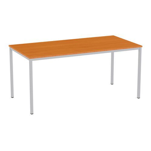 Table à manger Versys Argent Merisier 160x80cm - Design Moderne et Robuste