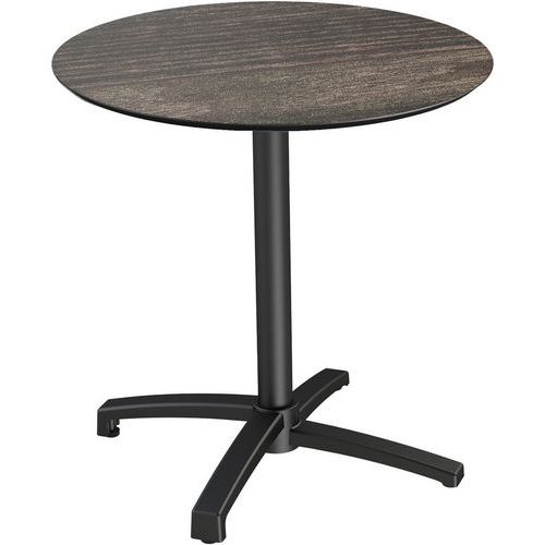 Table De Bistrot Pliable X Cross Riverwashed Wood Ø70 Cm