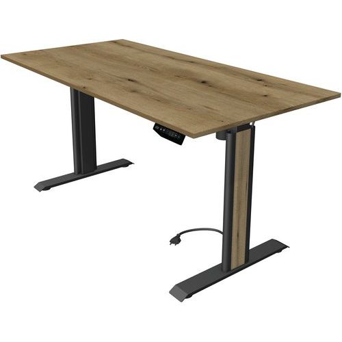 Kerkmann - Bureau réglable Move 1 advance - Érable/Anthracite - 160x80 cm - Hauteur réglable 74-123 cm - Électrique